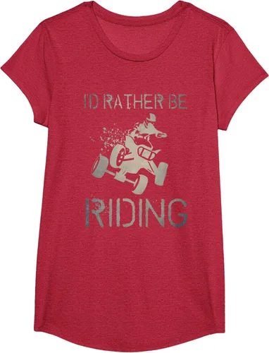 Vista 73 de Camiseta gráfica I'd Rather Be Riding ATV Quad Racing Rider de 4 ruedas, Negro