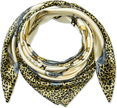 Vista 132 de corciova - Bufanda cuadrada grande para mujer, diadema sedosa para cabello rizado, lazo para dormir por la noche, bandana a la moda, 35 x 35