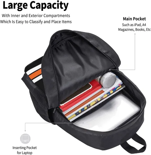 Vista 5 de KREDE Mochila Miami - Bolsas personalizadas para hombres y mujeres, Negro 01