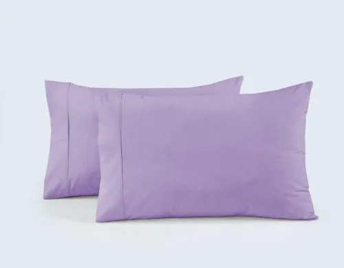 Vista 15 de Juego de 2 fundas de almohada 100 % percal de algodón, suaves y transpirables, tela ligera, tejido suave y aireado, para ella o él