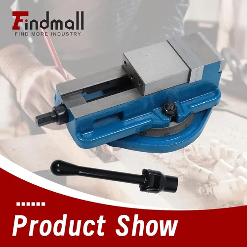 Vista 4 de findmall Tornillo de molino de precisión de 2 pulgadas con tornillo de banco de fresado resistente con base de rotación de 360 grados