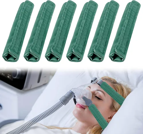 Vista 10 de Paquete de 6 fundas de correa CPAP de satén suaves, cojines de máscara CPAP, cojines de correa CPAP transpirables, protector de cabello CPAP