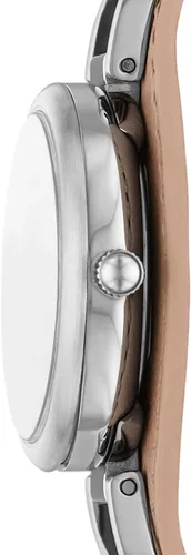 Vista 2 de Fossil Carlie Mini reloj de cuarzo de acero inoxidable y cuero para mujer, Carlie Mini - ES4502