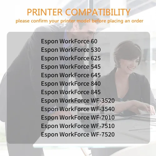 Vista 2 de Run Star 4 cartuchos de tinta remanufacturados negros 127 para Epson 127 T127 uso en impresoras WF-3520 WF-3540 WF-7010 WF-7510 WF-7520 545 530 625