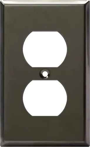 Vista 12 de ENERLITES Placa de pared de metal para receptáculo dúplex, acero inoxidable, tapa de tomacorriente, resistente a la corrosión, tamaño estándar