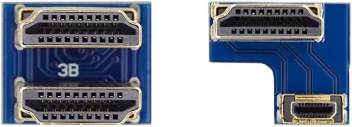 Vista 10 de xiwai 2 unids/set compatible micro HDMI hembra a mini macho y HDMI 1.4 adaptador macho 4K @60hz