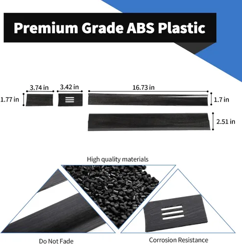 Vista 7 de Voodonala para Ford F-150 2015-2020 Cubierta de Panel de Consola Central Compatible con Ford F150 2015-2020 (ABS, Madera Negra, 4 Piezas/Set)