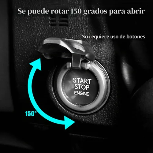 Vista 5 de Cubierta de botón de arranque y parada del motor Push Start para Dodge Challenger Charger Durango Auto General Motors Interruptor de encendido Negro