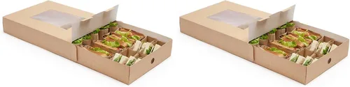 Vista 16 de Restaurantware Kraft Papel Rectángulo Pequeño Inserto, 10 Ct