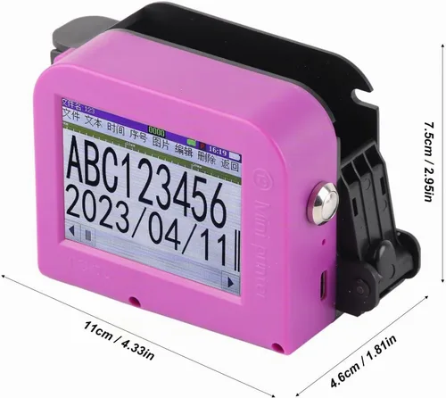 Vista 3 de Impresora de mano, codificador de inyección de tinta portátil, impresora de inyección de tinta portátil, mini impresora de bolsillo, codificador