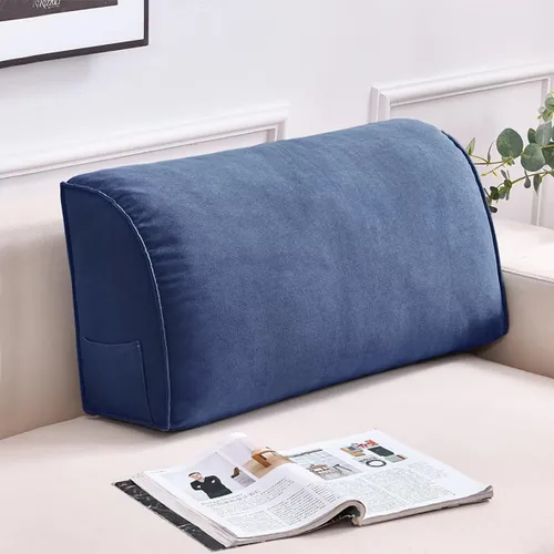 Vista 14 de Almohada de lectura para cabecero, almohada de cuña, triangular, suave, para cabecero, cojín de apoyo para el respaldo del sofá cama, almohadas
