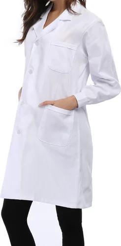 Vista 2 de Taylor Eddie - Bata de laboratorio para mujer, color blanco