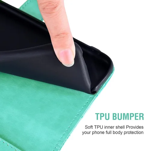 Vista 6 de Funda de teléfono para LG K30 2018 5.3/Premier Pro LTE/Phoenix Plus/Harmony 2/K10/Xpression Wallet con protector de pantalla de vidrio templado Flip