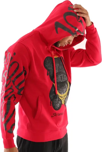 Vista 69 de SCREENSHOT Sudadera urbana de forro polar para hombre, diseño de dibujos animados de animación, parche bordado de gel