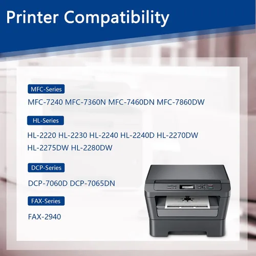 Vista 2 de Paquete de 2 cartuchos de tóner TN420 TN-420 negro: repuesto para Brother TN 420 para usar con tóner para impresora HL-2270DW 2280DW 2230 2240