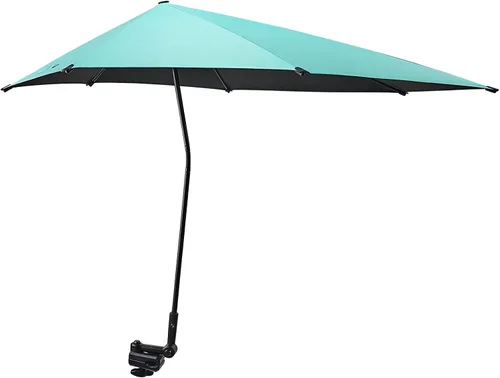 Vista 12 de G4Free Sombrilla de playa ajustable UPF 50+ XL con abrazadera universal para silla, cochecito, silla de ruedas, carrito de golf, grada, patio