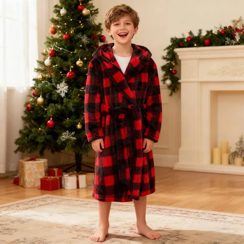 Vista 55 de E.W Apparel Bata de baño de forro polar con capucha para niños, bata suave y mullida para niños pequeños