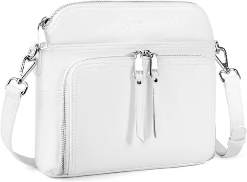 Vista 13 de befen - Bolsos cruzados de cuero genuino para mujer, bolso pequeño cruzado para el hombro con billetera RFID incorporada