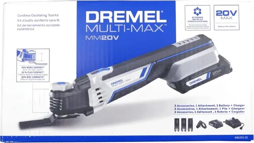 Vista 15 de Dremel Multi-Max MM20V-01 Kit de herramientas oscilantes inalámbricas con (1) batería