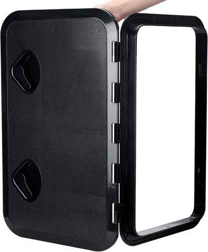 Vista 4 de Smartmarine - Escotilla y tapa de acceso para barco, 24 x 14 pulgadas, color negro y blanco