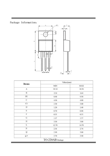 Vista 7 de Chanzon 2N60 TO-220AB NMOS MOS N-Channel Power MOSFET Transistor, alto voltaje y corriente nominal, (paquete de 10 unidades)