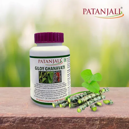 Vista 2 de patanjali Giloy Ghanvati 60 Comprimidos