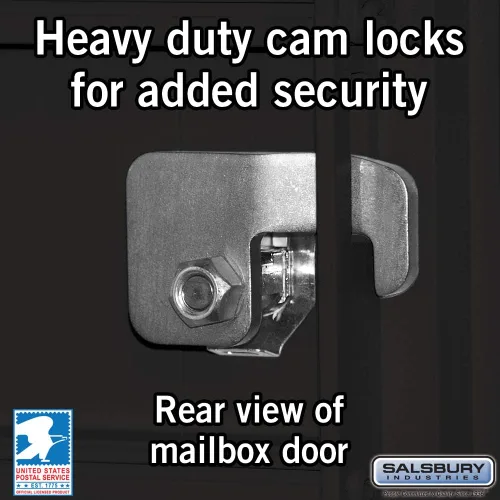 Vista 4 de Salsbury Industries 3306BLK-U 8 A Tamaño Puertas-Tipo VI-USPS Acceso Cluster Box Unidad Negro