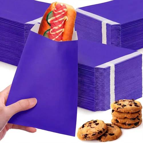 Vista 9 de Lallisa 1000 bolsas de vidrio de 5 x 7 pulgadas, bolsas de papel encerado, fundas para galletas, bolsas de papel de cera para sándwich para fiesta