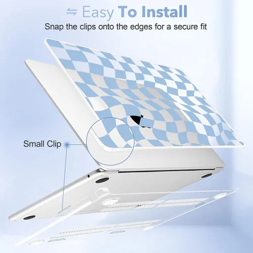 Vista 6 de May Chen Funda rígida de plástico para MacBook Air de 13.6 pulgadas 2026 2025 2024-2022 M5 A3449 M4 A3240 M3 A3113 M2 A2681, carcasa rígida