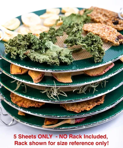 Vista 3 de 5 hojas deshidratantes compatibles con el deshidratador Ninja Foodi – 8 pulgadas de secado antiadherente de hierbas chips de cuero de frutas Jerky