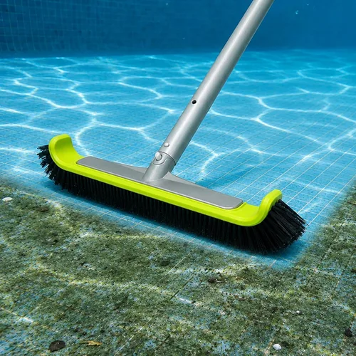 Vista 9 de Cabezal de cepillo de piscina para limpieza de paredes, cepillos de limpieza resistentes para piscinas enterradas/desmontables con cerdas fuertes