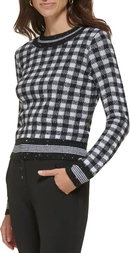Vista 3 de Karl Lagerfeld Paris Women's Everyday Long Sleeve Sweater