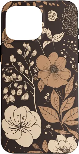 Vista 19 de Hazelnut Brown Wildflower Floral Flower Design Case for iPhone 17