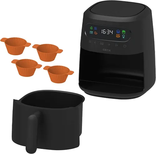 Vista 2 de CRUX x Marshmello - Freidora de aire digital de 3.0 cuartos de galón con tecnología TurboCrisp, control de temperatura de pantalla táctil