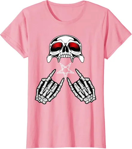 Vista 11 de Camisas de metal pesado con diseño de abanico de metal Negro
