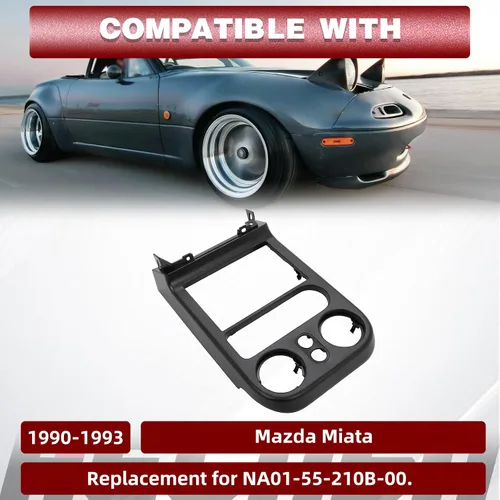 Vista 2 de HECASA - Marco para salpicadero compatible con Mazda Miata 1990-1993, reemplazo para NA01-55-210B-00, panel de control de salpicadero, cubierta