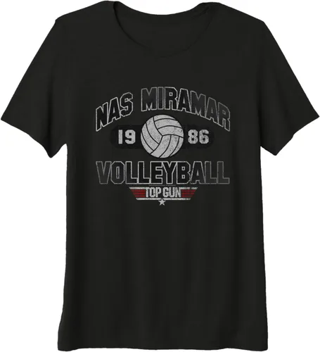 Vista 7 de Top Gun Nas Miramar - Camiseta de voleibol premium, Negro, S