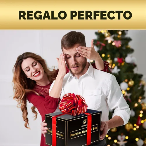 Vista 5 de HOVANZO Caja de almacenamiento grande de bambú premium con bandeja organizadora, caja de madera de almacenamiento y accesorios, caja decorativa