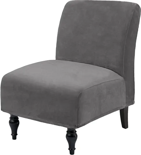 Vista 10 de Fundas decorativas de terciopelo para sillas sin brazos, de alta elasticidad, protector de muebles extraíble para sala de estar, comedor, hotel
