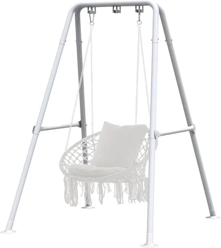 Vista 8 de G TALECO GEAR Soporte para silla de hamaca, soporte de hamaca multiusos de acero resistente de 300 libras para interiores y exteriores, silla Negro