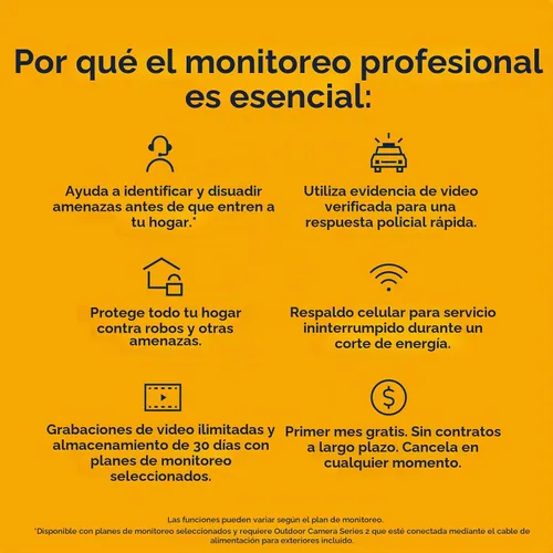 Vista 10 de SimpliSafe - Sistema de seguridad para el hogar con cámaras exteriores inalámbricas de 7 piezas - Supervisión profesional opcional 24/7 - Sin