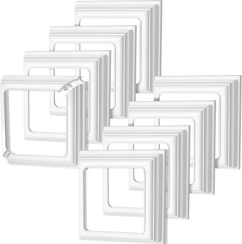 Vista 11 de Thyle 4 piezas de cubiertas de base de poste de vinilo verdaderas de 4x4 pulgadas, envolturas de columna para cubiertas de base de poste para porche