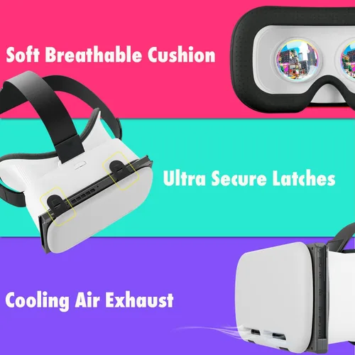 Vista 3 de Orzly VR Headset Designed for Nintendo Switch & Switch OLED Console with Adjustable Lens for a Virtual Reality Gaming Experience and for Labo VR
