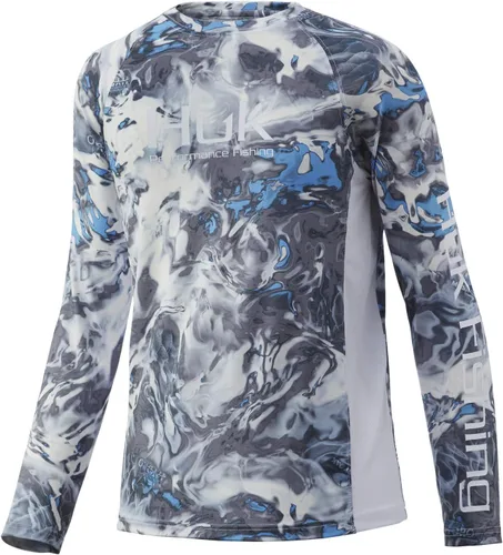 Vista 39 de HUK Camisa unisex de camuflaje Pursuit para niños Camisa de manga larga para niños Sotavento de roble musgoso