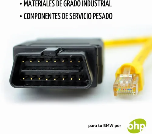 Vista 6 de OHP ENET Bimmercode OBD2 Cable para codificación BMW Serie F E SYS ISTA+ ICOM Bootmod3 Bimmerlink OBD Cable resistente