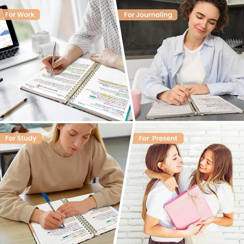 Vista 7 de Taja Cuadernos de espiral para trabajo de 5 materias con divisores E - Rosa salvaje
