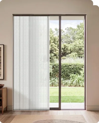 Vista 17 de Graywind Persianas para puertas correderas manuales, hasta 153 pulgadas 5% Gris Apertura