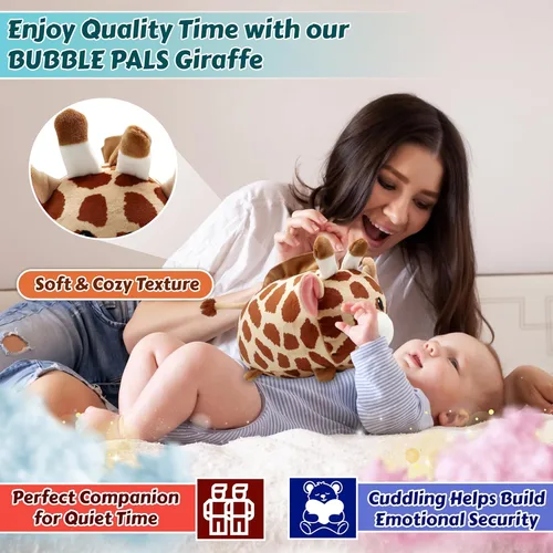 Vista 5 de Animales de peluche para niños, suaves y tiernos, decoración de guardería para niños y niñas, bosque y duodécimo regalo impresionante