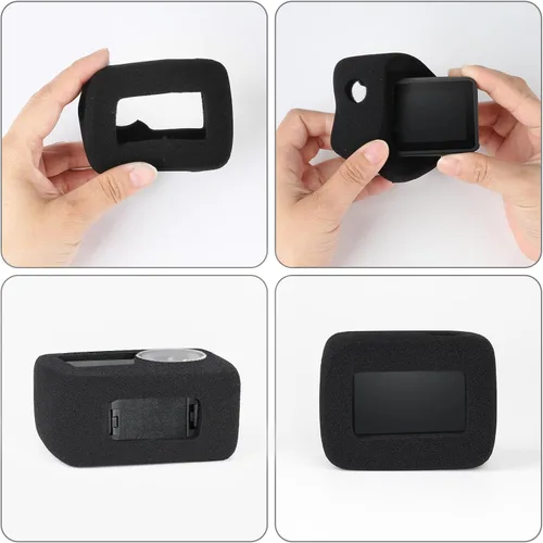 Vista 3 de HSU Windslayer - Funda para cámara DJI Osmo Action 5 Pro/4/3 Acción, cubierta Windslayer, funda de marco, accesorio de reducción de ruido de video