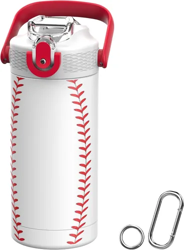 Vista 12 de MYFOREST - Botella de agua aislada para niños de 14 onzas / 13.5 fl oz, forro sin olor, 3D Touch No Plastic Taste, Surgical Steel - No Chemical